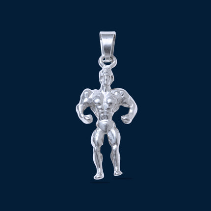 #D144 - Dije Fisicoculturista Plata - A08/4.3