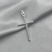 #D148 - Dije Cruz Piedra Zirconia Plata - B12/1.0