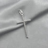 #D148 - Dije Cruz Piedra Zirconia Plata - B12/1.0