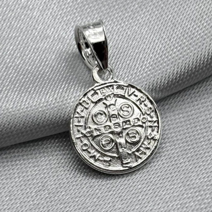 #D173 - Dije/Medalla De San Benito Plata - CE2.6