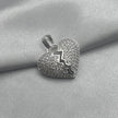 #D178 - Dije Corazón Roto Piedra Zirconia Plata - A18/2.1