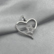 #D256 - Dije Corazón Y Estrella Piedra Zirconia Plata - LL1.6