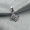 #D291 - Dije Mariposa Con Piedra De Zirconia Plata - A13/1.0