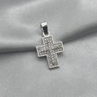 #D301 - Dije Cruz Piedra Zirconia Plata - F1.3