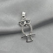 #D307 - Dije Búho Con Piedra Zirconia Plata - LL1.0