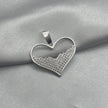 #D331 - Dije Corazón Con Piedra Zirconia Plata - LL2.0