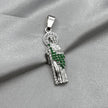 #D340 - Dije San Judas Tadeo Con Piedra Zirconia Plata - A10/2.7