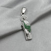 #D340 - Dije San Judas Tadeo Con Piedra Zirconia Plata - A10/2.7