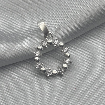 #D348 - Dije Circular Con Piedra Zirconia Plata - A18/1.0