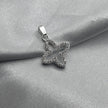 #D359 - Dije Trébol/4 Hojas Con Piedra Zirconia Plata - A13/2.3