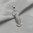 #D361 - Dije Virgen María Desatadora/Desatanudos Con Piedra Zirconia Plata - A18/7.4