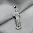 #D361 - Dije Virgen María Desatadora/Desatanudos Con Piedra Zirconia Plata - A18/7.4