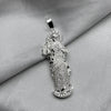 #D361 - Dije Virgen María Desatadora/Desatanudos Con Piedra Zirconia Plata - A18/7.4
