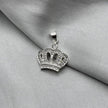 #D390 - Dije Corona Con Piedra Zirconia Plata - A09/2.6