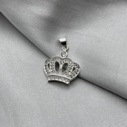 #D390 - Dije Corona Con Piedra Zirconia Plata - A09/2.6