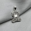 #D394 - Dije Oso/Osito Con Piedra Zirconia Plata - A09/2.4