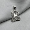 #D394 - Dije Oso/Osito Con Piedra Zirconia Plata - A09/2.4