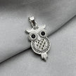 #D398 - Dije Búho Con Piedra Zirconia Plata - A09/4.0