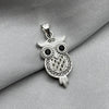 #D398 - Dije Búho Con Piedra Zirconia Plata - A09/4.0
