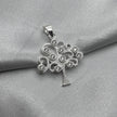 #D405 - Dije Árbol De La Vida Con Piedra Zirconia Plata - A09/2.5