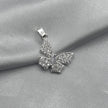 #D463 - Dije Mariposa Piedra Zirconia Plata - LL1.3