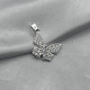 #D463 - Dije Mariposa Piedra Zirconia Plata - LL1.3