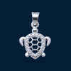 #D515 - Dije Tortuga Marina Con Zirconia Plata - B09/1.6