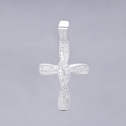 #D553 - Dije Cruz Entrelazada Con Piedras - C14/6.9