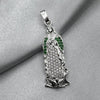 #D574 - Dije Virgen De Guadalupe Con Piedra Zirconia Plata - LL2.0