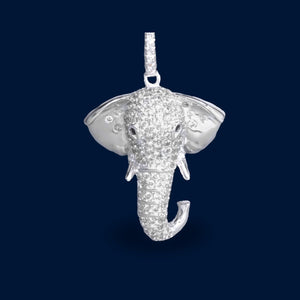 #D575 - Dije De Elefante Con Piedra De Plata - IC5.0