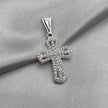 #D611 - Dije De Cruz Con Zirconia Plata - B09/2.8