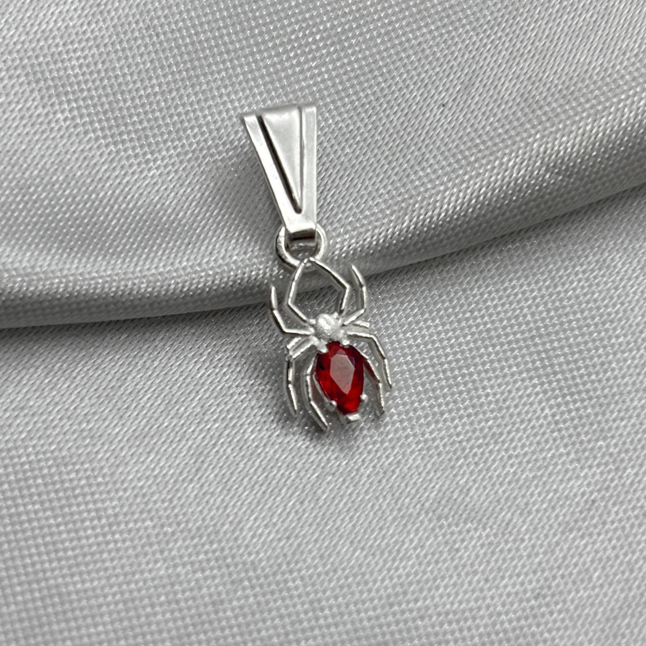 #D613 - Dije De Araña Con Zirconia Plata - B09/1.0