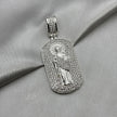 #D617 - Dije De San Judas Tadeo Con Zirconia Plata - A09/13.9