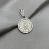 #D621 - Dije/Medalla Santisima Virgen Maria Con Zirconia Plata - A09/2.4