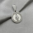 #D621 - Dije/Medalla Santisima Virgen Maria Con Zirconia Plata - A09/2.4