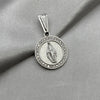 #D621 - Dije/Medalla Santisima Virgen Maria Con Zirconia Plata - A09/2.4