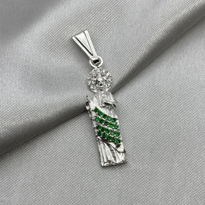 #D622 - Dije De San Judas Tadeo Con Zirconia De Plata - A09/2.6