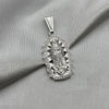 #D628 - Dije Virgen De Guadalupe Con Zirconia Plata - A09/3.9