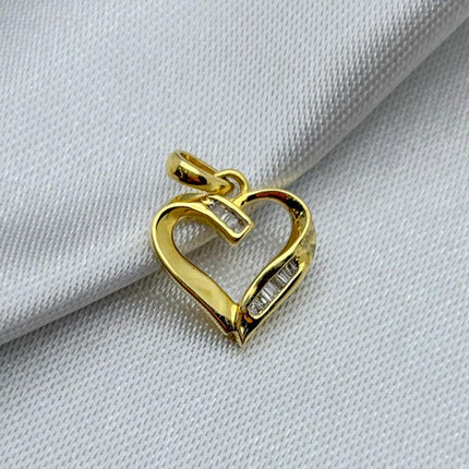 #DX10104 - Dije Corazón Con Diamante Natural Oro 10K - LX150/