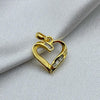 #DX10104 - Dije Corazón Con Diamante Natural Oro 10K - LX150/