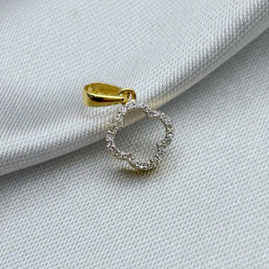 #DX10108 - Dije Trébol Tipo Van Cleef Con Diamante Natural Oro 10K - LX210/