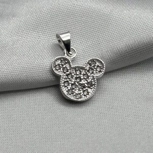#D449 - Dije Mickey Mouse Con Piedra Zirconia Plata - ZC2.0