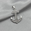 #D436 - Dije Ancla Con Piedra Zirconia Plata - A09/2.1