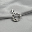 #D442 - Dije Media Luna Y Estrella Piedra Zirconia Plata - A09/2.2