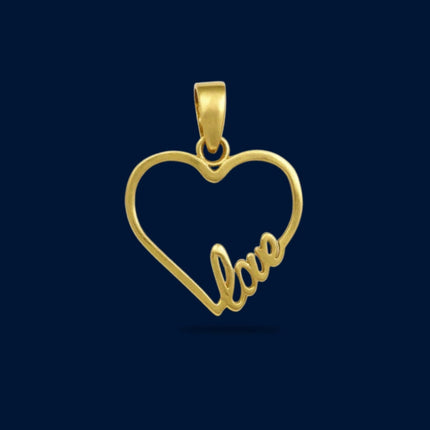 #D10254 - Dije Corazón Love Oro 10K - H04/0.9