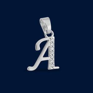 #D561 - Dije Letras Con Zirconia Plata- B09/1.5