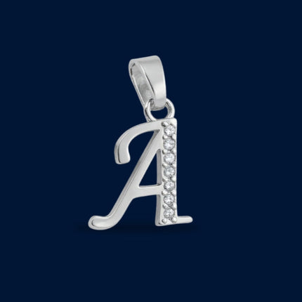 #D561 - Dije Letras Con Zirconia Plata- B09/1.5