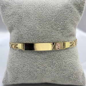 #ESC10119 - Esclava Virgen de Guadalupe Corazones Oro 10K - I05/5.9