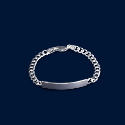 #ESC102 - Esclava Barbada Plata - 100 - 4 mm - A06/4.6
