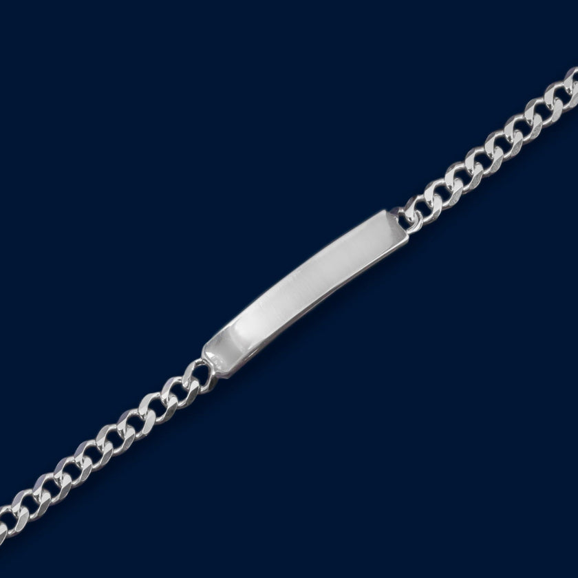 #ESC102 - Esclava Barbada Plata - 100 - 4 mm - A06/4.5